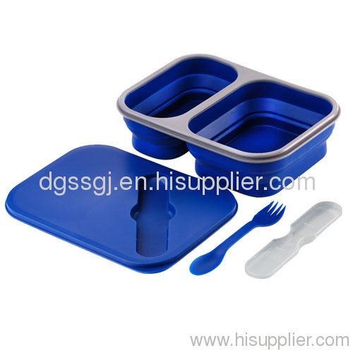 silicone 2 in 1 lunch box