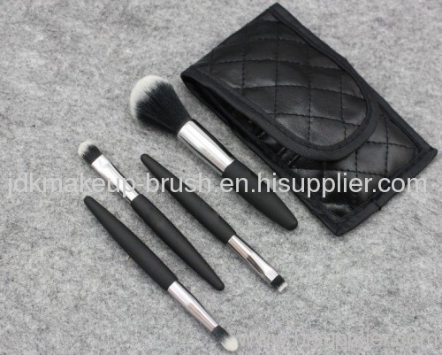 4pcs makeup brush set with PU pouch