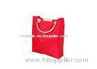Red 600D Polyester Foldable Reusable Shopping Bags With PVC Handle RSB-004
