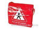 Red Heat Transfer Printing PP Woven Bag With Customize Logo, PP Webbing Handle