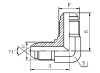 1J9 90° ELBOW JIC MALE 74° CONE HYDRAULIC ADAPTER FITTING ELBOW PIPE FITTING