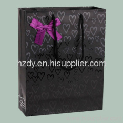 PAPER BAG WITH bowknot 200G CARD PAPER with UV