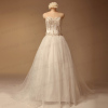 Real wedding dress pictures- Silver Embroidered Satin Wedding Dresses