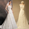 A Line Strapless Silky Taffeta Wedding Dresses With Bow detail