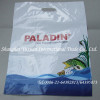 Plastic shopping bags with die cut handle