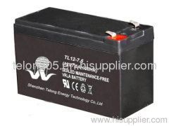 good safety performance rechargeable lead acid battery 12v7.5ah