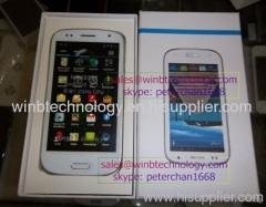 4.7inch white and blue mtk6577 dual core unlocked 3g phone