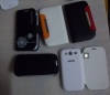 wallet flip cover for i9300 black and white various color