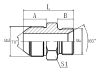 1QB METRIC MALE 74° CONE/BSP MALE DOUBLE USE FOR 60° CONE SEAT OR BONDED SEAL HYDRAULIC ADAPTER FITTING PIPE FITTING