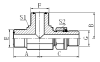 AFFH-OG ORFS MALE O-RING/METIRC MALE ADJUSTABLE STUD END S-SERIES ISO6149-2 RUN TEE HYDRAULIC ADAPTER FITTING ELBOW PIPE
