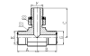AFHF-OG ORFS MALE/METIRC MALE ADJUSTABLE STUD END S-SERIES ISO6149-2 BRANCH TEE HYDRAULIC ADAPTER FITTING ELBOW PIPE