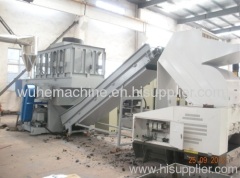 PVC pipe shredder and crusher unit