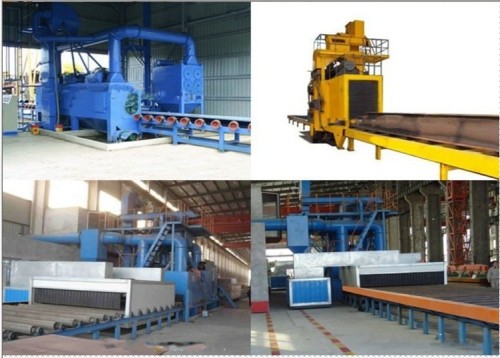 H beam shot blasting machine