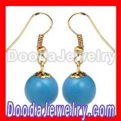 2013 Blue Plastic Beads Bubble Earrings Wholesale
