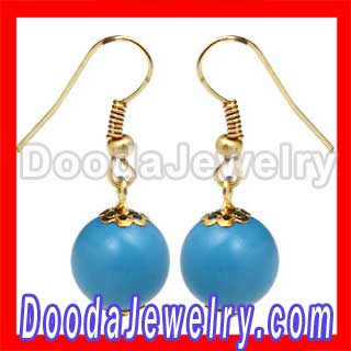 2013 Blue Plastic Beads Bubble Earrings Wholesale