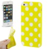 Dot Pattern Shape TPU Shell for iPhone 5 (Light Yellow)