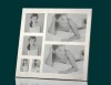 6 openings brushed aluminum photo frame