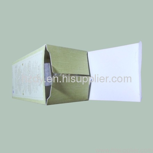 Top grade white card cosmetic box with UV with emboss