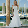 One Shoulder Beaded Chiffon Beach Wedding Dresses