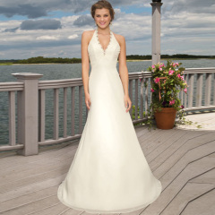 2013 Newest Halter Beach Wedding Dresses