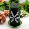 Green Flower Pillar Craft Candle (RC-525)