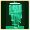 Dual spiral optic fiber lighting crystal chandelier