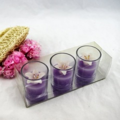Glass Flower Candle Holder
