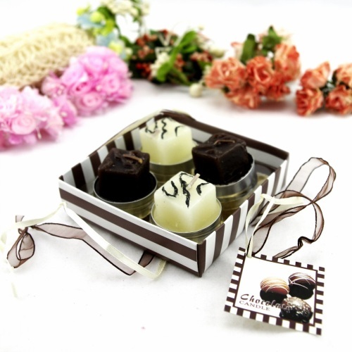 Chocolate Tea Light Promotion Gift Box Candle