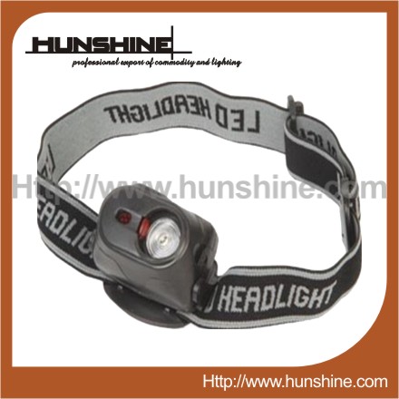 ABS housing and Nylon elastic strap 1 W LED headlamp