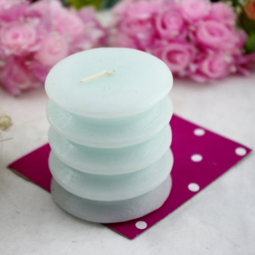 Blue Spiral Pillar Craft Candle (RC-323)