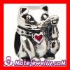 925 Sterling Silver european Lucky Cat Charm Bead Wholesale