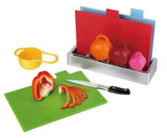 3pcs index chopping board with 4pcs measuring cup