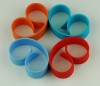 Colorful LOGO silk printed silicone slap bracelets