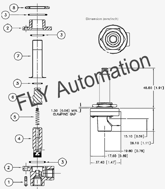 RCA3D Goyen 1/8Remote solenoid pilotValve