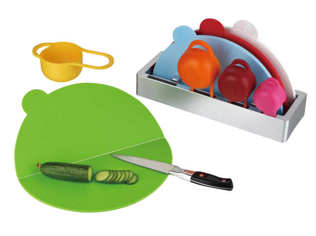 4pcs folding chopping board with 4pcs measuring cup