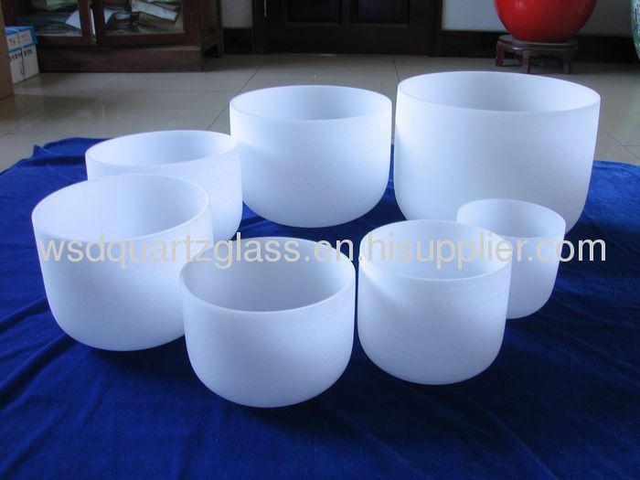 Arts and Crafts frosted singing bowl one set from 6inch to 12inch