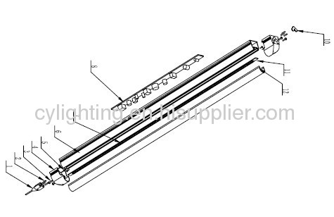 13W Aluminum T5 27mm×34mm×890mm LED TUBE With PC Cover For Home