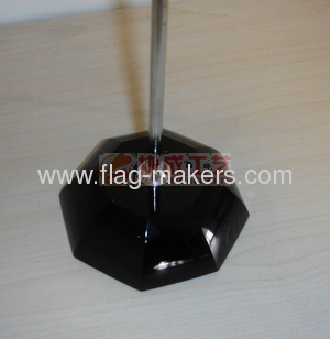 Iron Y-shape table flag black crystal stand