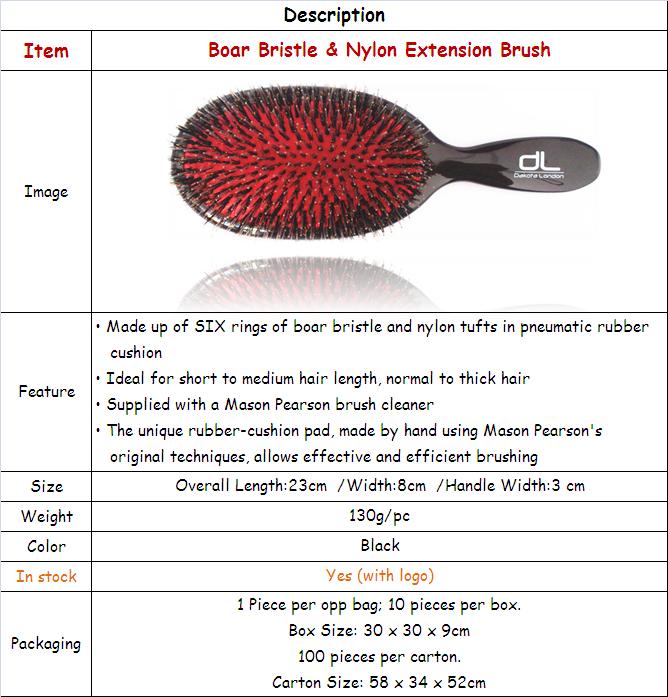 Hair Extension Boar Bristle Brush