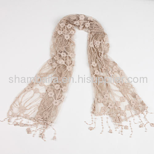 Fashion Lace Pashmina ladies Shawl and Scarves Knitted Scarf for women