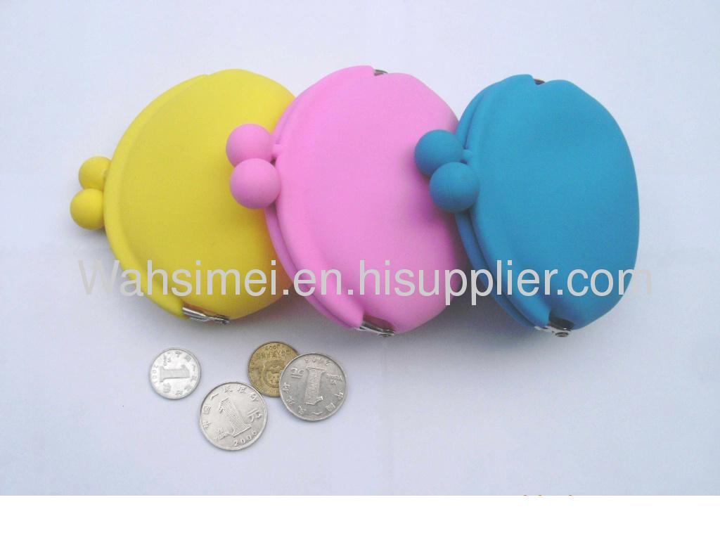 Colorful silicone wallet for silicone coin wallet