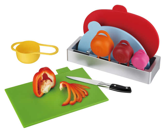 3pcs set chopping board and 4pcs measuring cup (1pc folding and 2 pcs un-folding)