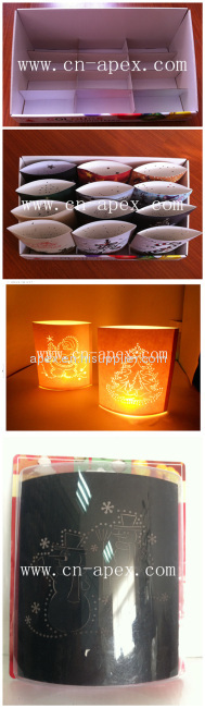 Christmas Led table decoration paper lantern for gift