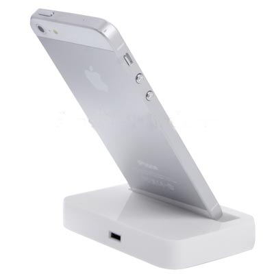 Newest High Quality Base Dock Charger for iPhone 5 (White)