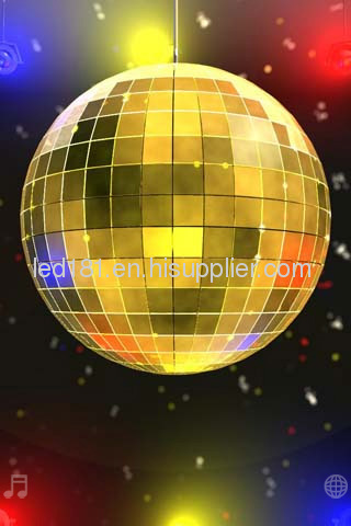 Disco rotating colorful effect mirror ball 