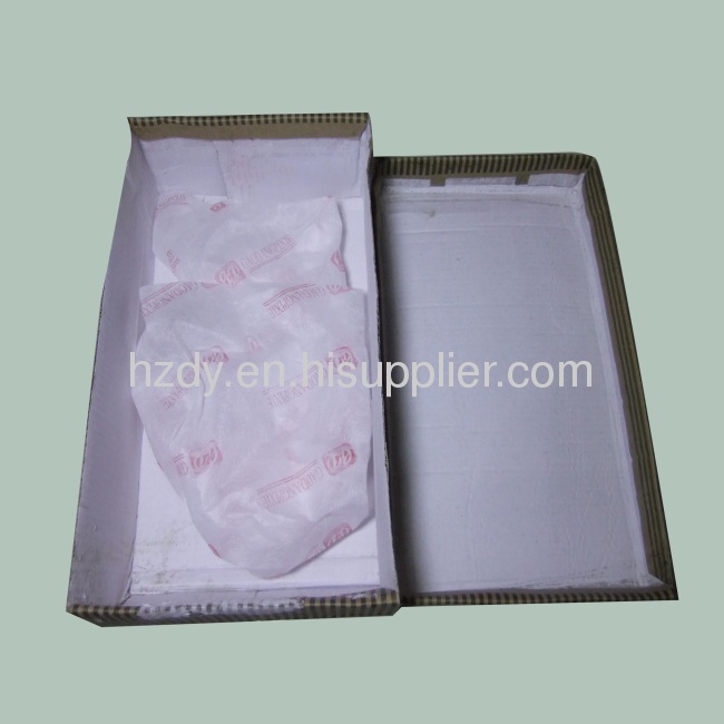 Single layer corrugated carton box for shoes top lifted