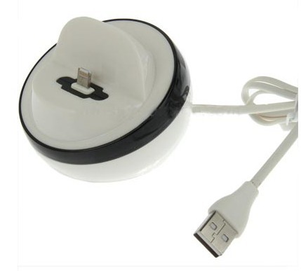 8-Pin Charging Docking Station for iPhone 5 (White)