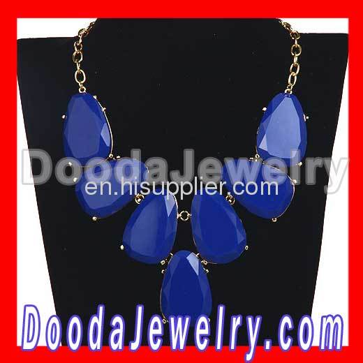 Colorful Chunky Resin Beads Teardrop Collar Necklace Wholesale
