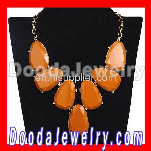 Colorful Chunky Resin Beads Teardrop Collar Necklace Wholesale