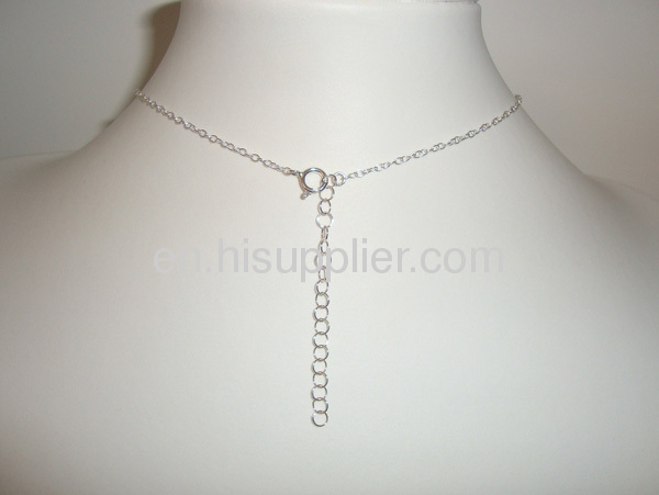 Cheap 925 Sterling Silver Sideways Cross Necklace Wholesale